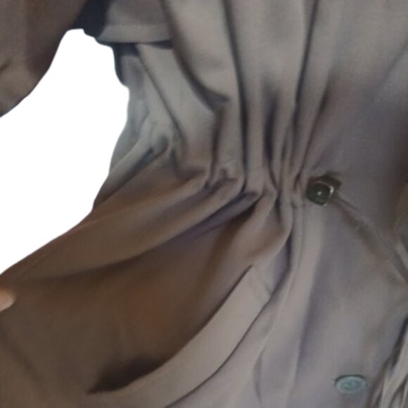 Beige Wool Blend Spring Fall Coat Jacket Fits Size Medium Large - Picture 3 of 5